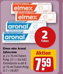 REWE DE Elmex oder Aronal Zahncreme tilbud