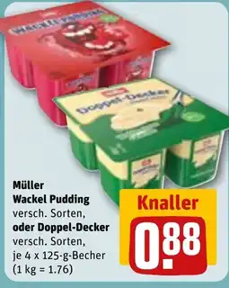 REWE DE Müller Wackel Pudding oder Doppel-Decker tilbud