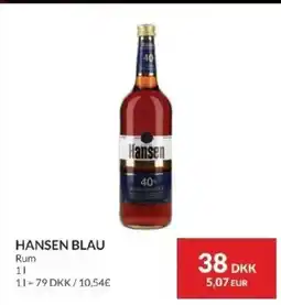 Nielsen's Discount HANSEN BLAU Rum tilbud