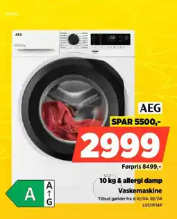 Power AEG Vaskemaskine LS511P14P tilbud