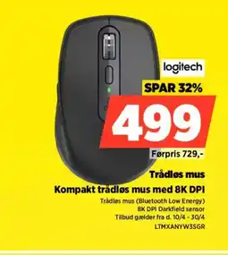 Power Logitech Trådløs mus LTMXANYW3SGR tilbud