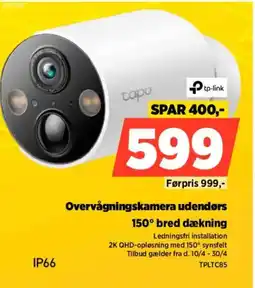 Power Overvågningskamera udendørs TPLTC85 tilbud