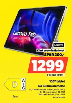 Power Lenovo 10,1" tablet ZAEH0028SE tilbud
