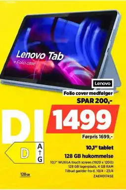 Power Lenovo 10,1" tablet ZAEHO174SE tilbud