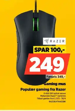 Power Gaming mus RAZDEATHAESBK tilbud