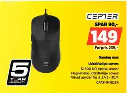 Power CEPTER Gaming mus CPATHFINDER tilbud