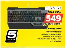 Power CEPTER Gaming tastatur CCYBERXPRO tilbud