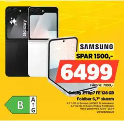 Power SAMSUNG Galaxy Z Flip7 FE 128 GB SMF761BZKGEUB tilbud
