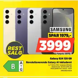 Power SAMSUNG Galaxy S24 128 GB SMS921BZVDEUB tilbud