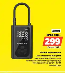 Power TRIACLE Elektrisk luftkompressor TRIAIRFLOW2 tilbud