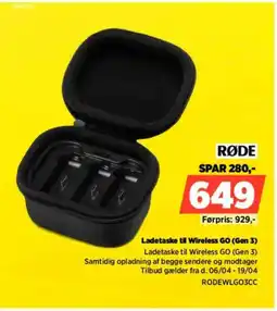 Power RØDE Ladetaske til Wireless GO (Gen 3) RODEWLGO3CC tilbud