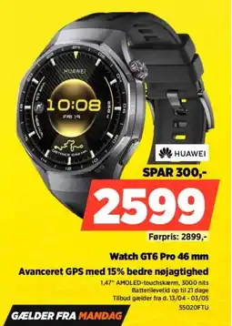 Power HUAWEI Watch GT6 Pro 46 mm 55020FTU tilbud