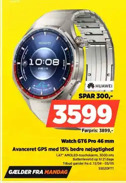 Power HUAWEI Watch GT6 Pro 46 mm 55020FTT tilbud