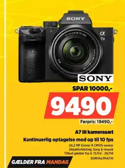 Power SONY A7 III kamerasæt SONYALPHA7III tilbud