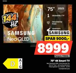 Power SAMSUNG 75" 4K Smart TV TQ75QN70FAUXX tilbud