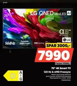 Power LG 75" 4K Smart TV 75QNED85A6C tilbud