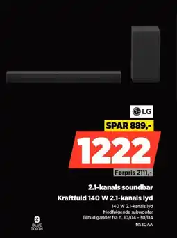 Power LG 2.1-kanals soundbar NS30AA tilbud