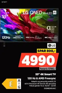 Power LG 55" 4K Smart TV 55QNED85A6C tilbud