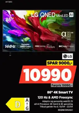 Power LG 86" 4K Smart TV 86QNED85A6C tilbud