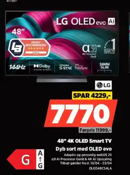 Power LG 48" 4K OLED Smart OLED48C54LA tilbud