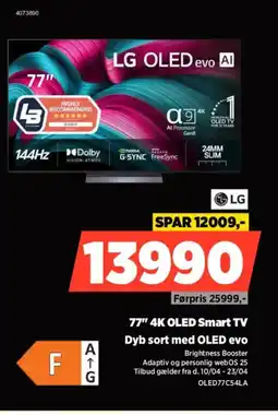 Power LG 77" 4K OLED Smart TV OLED77C54LA tilbud