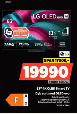 Power LG 83" 4K OLED Smart TV OLED83C54LA tilbud