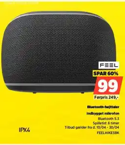 Power Bluetooth-højttaler FEELHIKE3BK tilbud