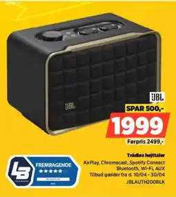 Power JBL Trådløs højttaler JBLAUTH200BLK tilbud