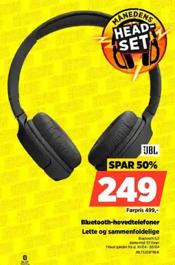 Power JBL Bluetooth-hovedtelefoner tilbud