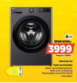 Power LG Vaske-tørremaskine P4Y5VRP6J tilbud