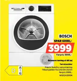Power BOSCH Tørretumbler WQG24201SN tilbud