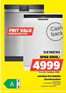 Power SIEMENS Opvaskemaskine SN43ES27CE/SN43EW27CE tilbud