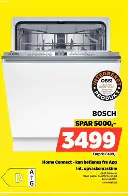 Power BOSCH Int. opvaskemaskine SMV4HMX01S tilbud