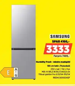 Power SAMSUNG 185 cm køle-/fryseskab RB34C600ESAEF tilbud