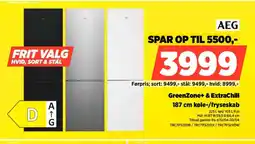 Power AEG 187 cm køle-/fryseskab TRC7P32XDB / TRC7P32XDX/TRC7P32XDW tilbud