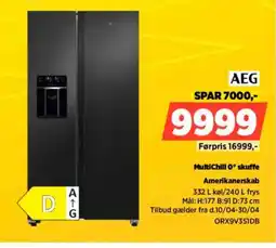 Power AEG Amerikanerskab ORX9V351DB tilbud