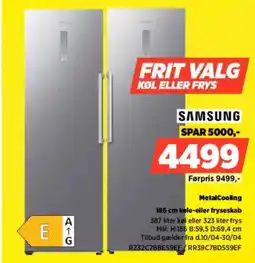 Power SAMSUNG 186 cm kole-eller fryseskab RZ32C7BBES9EF/RR39C7BD5S9EF tilbud