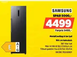 Power SAMSUNG 186 cm køleskab RR39C7ED5B1EF tilbud