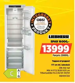 Power LIEBHERR 177 cm int. køleskab IKB51VC501 tilbud
