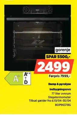 Power Gorenje Indbygningsovn BOP9637BG tilbud