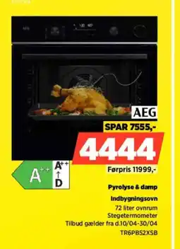 Power AEG Indbygningsovn TR6PB52XSB tilbud