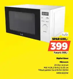 Power Kulz Mikroovn KMW4020W tilbud