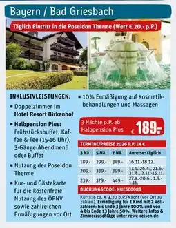 REWE DE Bayern / Bad Griesbach, EUR 189 tilbud