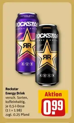 REWE DE Rockstar Energy Drink, EUR 0.99 tilbud