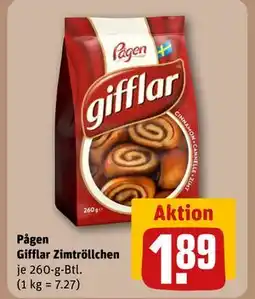 REWE DE Pågen Gifflar Zimtröllchen, EUR 1.89 tilbud