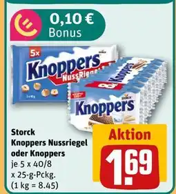 REWE DE Storck Knoppers Nussriegel oder Knoppers, EUR 1.69 tilbud