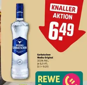 REWE DE Gorbatschow Wodka Original, EUR 6.49 tilbud