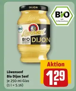 REWE DE Löwensenf Bio Dijon Senf, EUR 1.29 tilbud