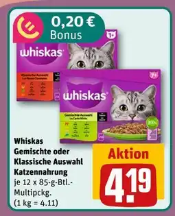 REWE DE Whiskas Gemischte oder Klassische Auswahl Katzennahrung, EUR 4.19 tilbud