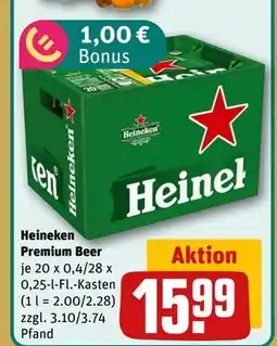 REWE DE Heineken Premium Beer, EUR 15.99 tilbud